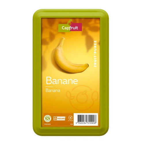Capfruit Banana Frozen Fruit Puree No Added Sugar  1kg