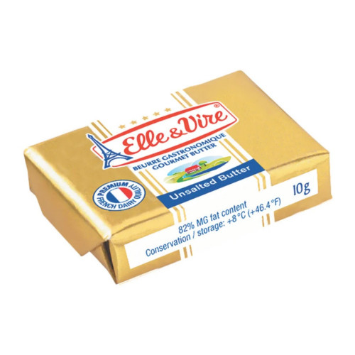 Elle & Vire Butter Portion 82% Alu Foil  10g 6 x 600portions