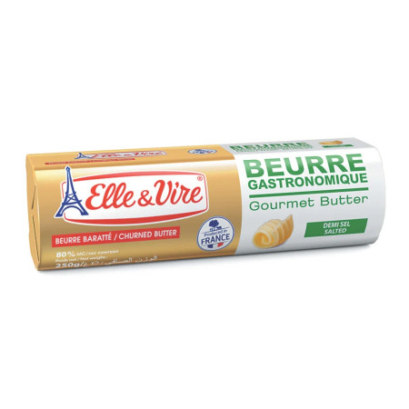 Elle & Vire Gourmet Roll Salted Butter Gastronomic  12 x 250g