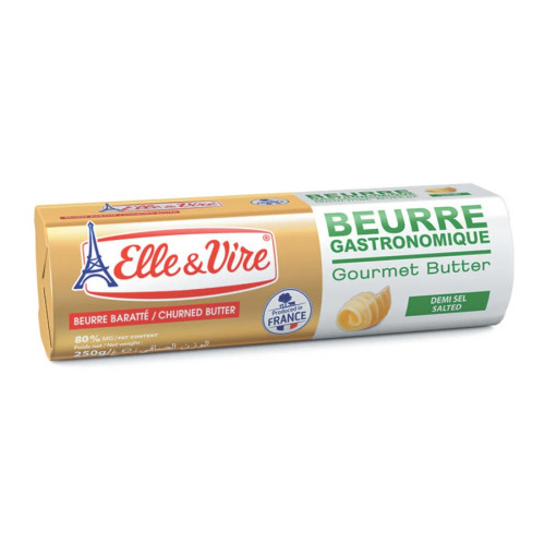 Elle & Vire Gourmet Roll Salted Butter Gastronomic 12 x 250g Elle & Vire Gourmet Roll Salted Butter Gastronomic 12 x 250g
