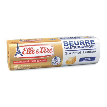 Elle & Vire Gourmet Roll unsalted Butter Gastronomic  12 x 250g