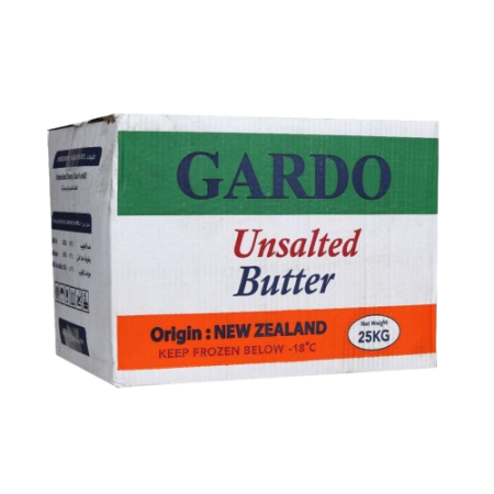 Gardo unsalted butter newzealand 25kg