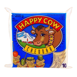 Happy Cow Slice Cheese Cheddar Austria 10 slice  24x 200g