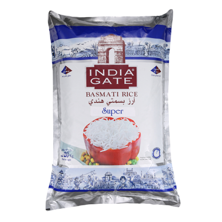 India Gate super basmati white rice 20kg