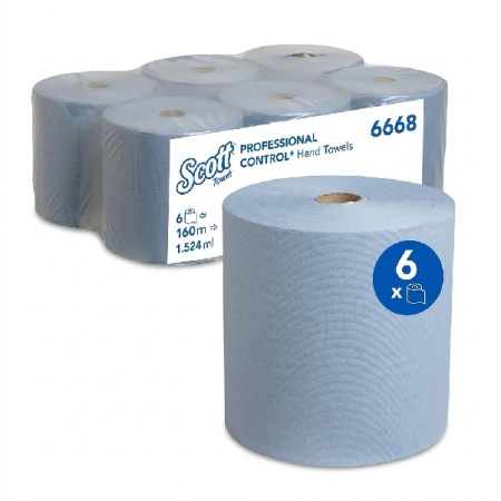 Kimberly clark scott Hand towel roll blue 304mtr 1 x 6 rolls Kimberly clark scott Hand towel roll blue 304mtr 1 x 6 rolls