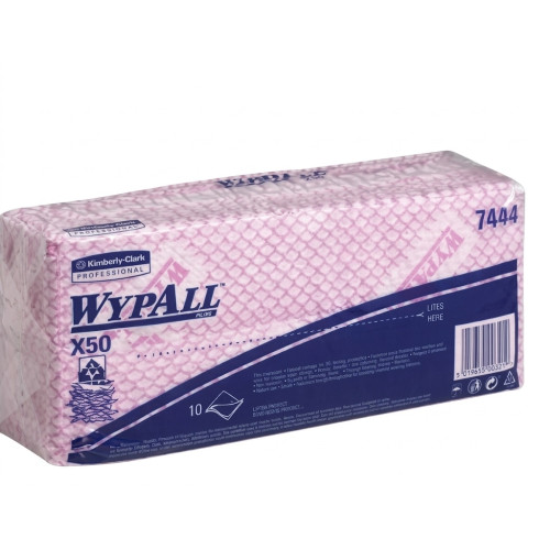 Kimberly clark Wypall X50 wiping Cloths Red 6 x 50 Sheets Kimberly clark Wypall X50 wiping Cloths Red 6 x 50 Sheets