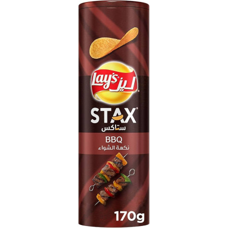 Lay's Stax BBQ Potato Crisps 15 x 170g Lay's Stax BBQ Potato Crisps 15 x 170g