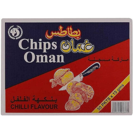 Oman Chips Chili Flavour Potato Chips 6 x 97g Oman Chips Chili Flavour Potato Chips 6 x 97g