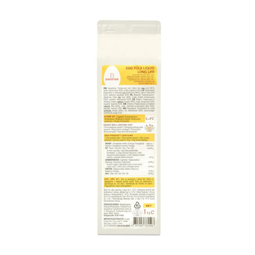 Ovostar Frozen Egg Yolk from Ukraine 12 x 1L