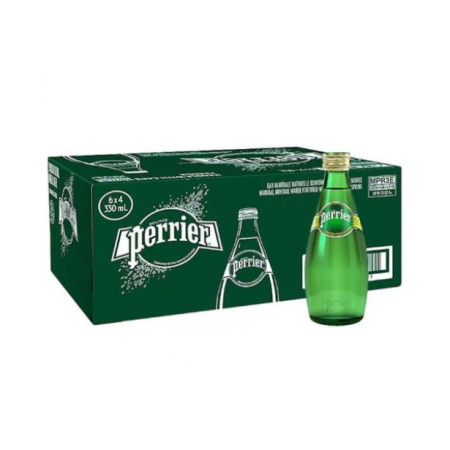 Perrier Glass Bottle Natural Sparkling Water  24 x 200ml