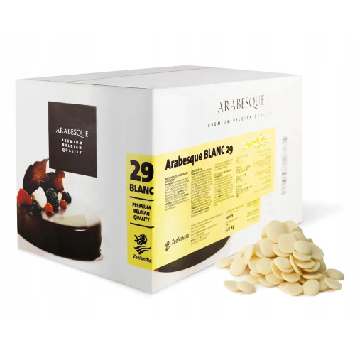 Zeelandia arabesque Blanc 29% White Chocolate 1 x 5kg Zeelandia arabesque Blanc 29% White Chocolate 1 x 5kg