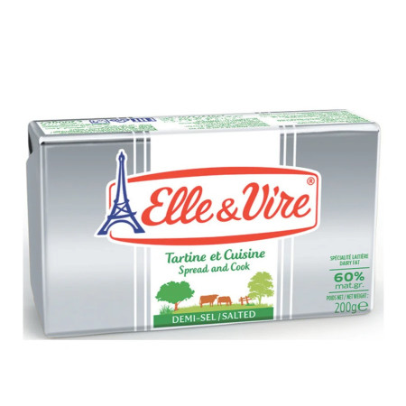 Elle & Vire Butter salted Silver  40 X 200g