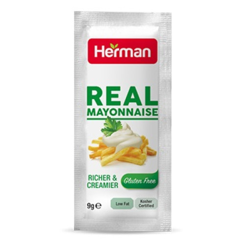 Herman mayonnaise portion Sachets 1000 x 9g