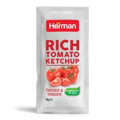 Herman Tomato Ketchup portion Sachets 1000 x 9g