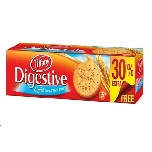 Tiffany Digestive Light Natural Wheat Biscuits 12 x 400g+30% extra